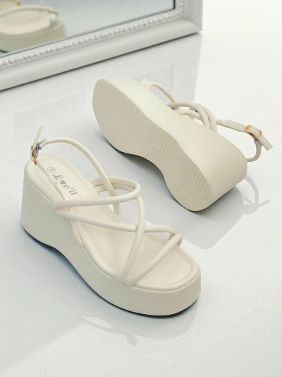 Royalfashion Ženski sandali s polno peto Skyline Straps