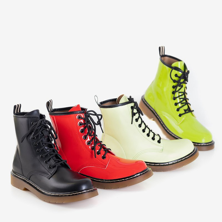 Dámske červené šnurovacie členkové topánky Ormella - topánky