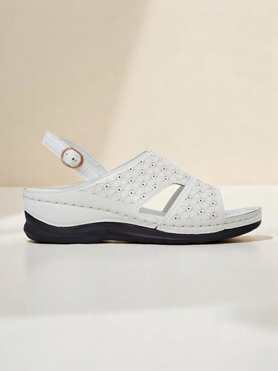 Royalfashion Dámske sandále s nízkym klinovým podpätkom Comfort Chic