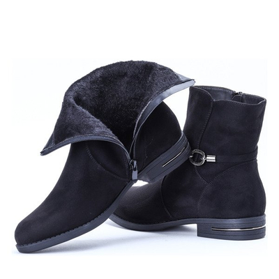 Czarne sztyblety z ozdobą Zanna- Obuwie