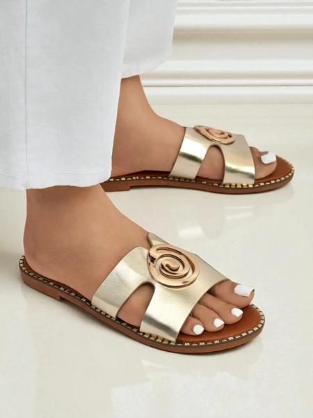 Royalfashion Dámske šľapky na plochej podrážke Glam Bliss