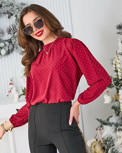 Royalfashion Dámska košeľa s kamienkami