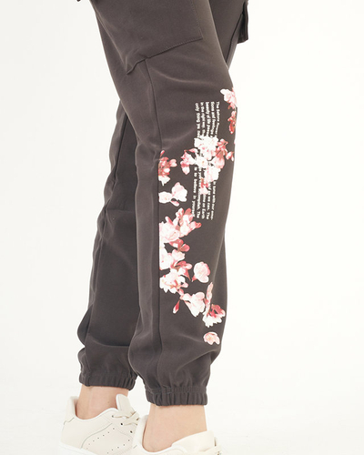 Dámske cargo nohavice, šedé - Oblečenie