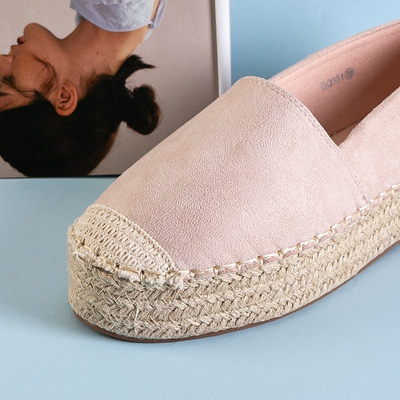 Béžové dámske espadrilky na platforme Melida - Topánky