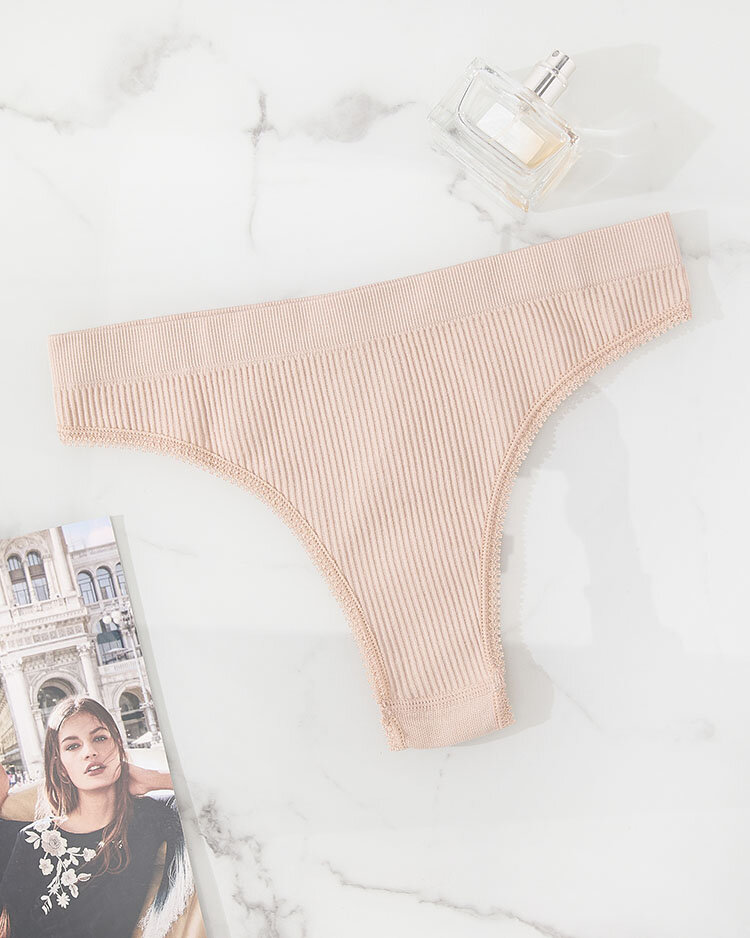 Royalfashion Béžové dámske nohavičky