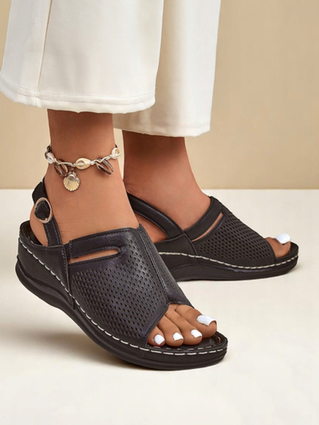 Royalfashion Ženski sandali z nizko polno peto Mira