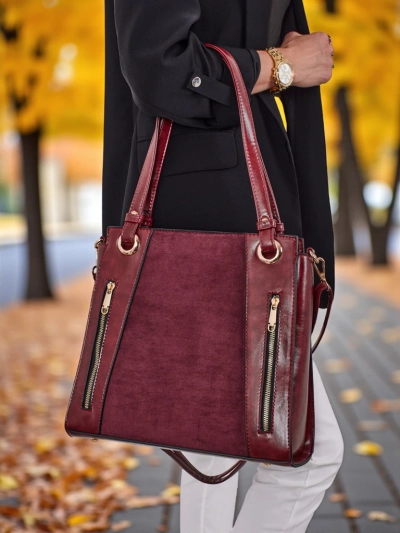 Ženska shopper torbica iz eko usnja Silent Raven