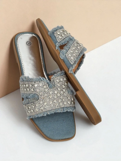 Royalfashion Dámske šľapky s kamienkami CrystalEase