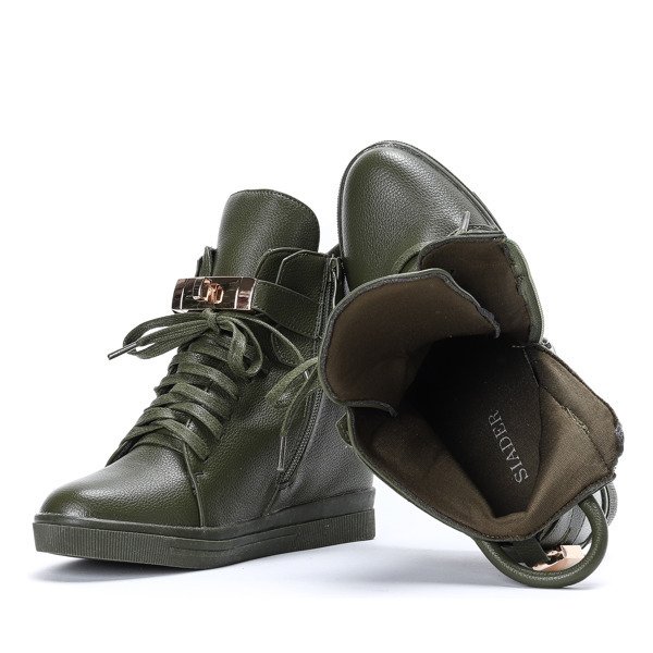 Zelené tenisky s vnútorným klinom Sinnea - Obuv