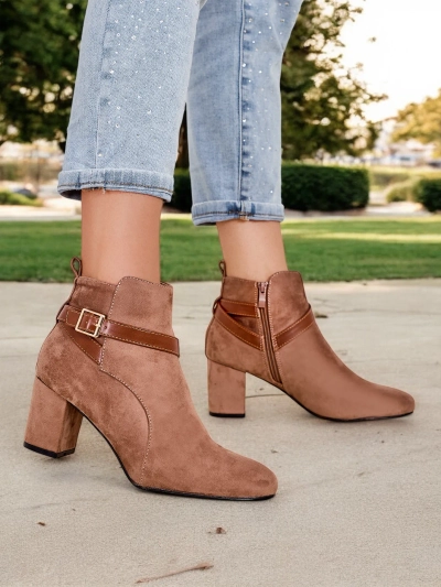 Royalfashion Dámske členkové topánky s hrubým podpätkom Eloron