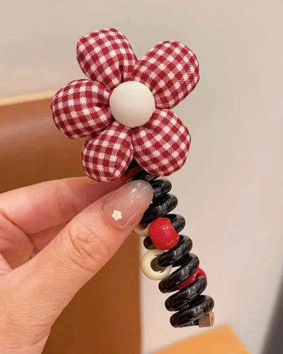 Royalfashion Gumička na vlasy s malým kvietkom Blossom Coil