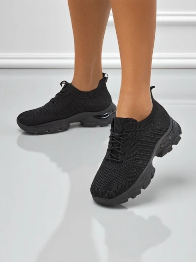 Ženske superge črne Alethea Comfort – udobni čevlji za poletje, jesen, pomlad