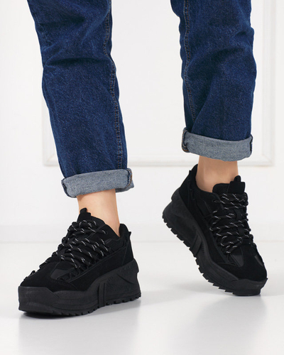 Čierne dámske športové topánky tenisky na sálovom kline Neritis - Obuv