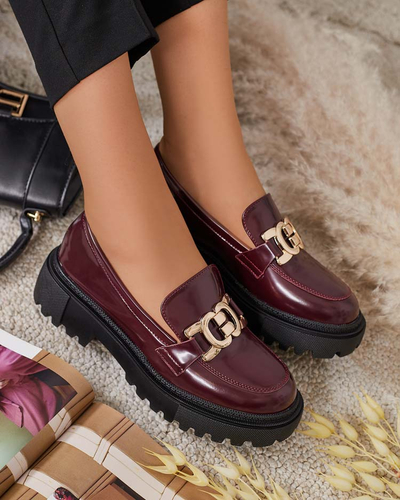 Royalfashion Dámske lakované mokasíny Bevevra