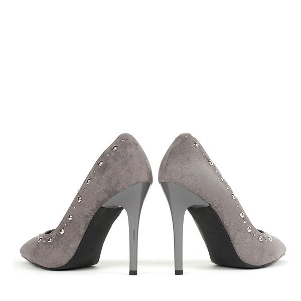 Šedá čerpadla na vysokém podpatku se stříbrnými tryskami Filia - Boty 1