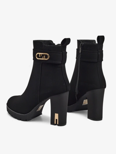 Ženski gležnarji iz eko semiša s peto Tovia