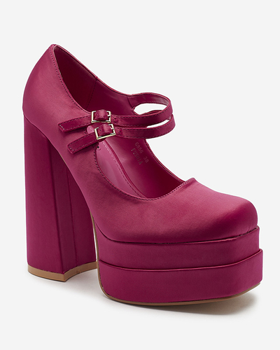 Fuchsiová Dámske lodičky na vysokom podpätku Elika - Obuv