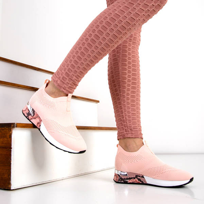 Svetloružový dámsky návlek na športovú obuv Bindina - Obuv