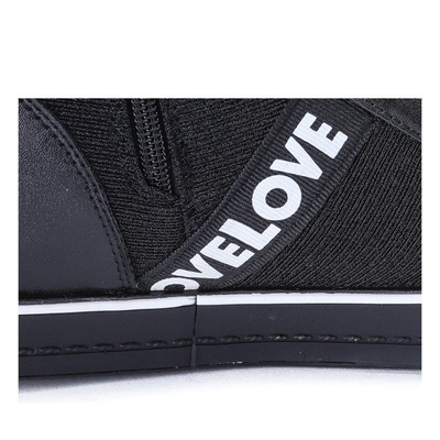 Czarne buty sportowe z futerkiem Gracelyn- Obuwie