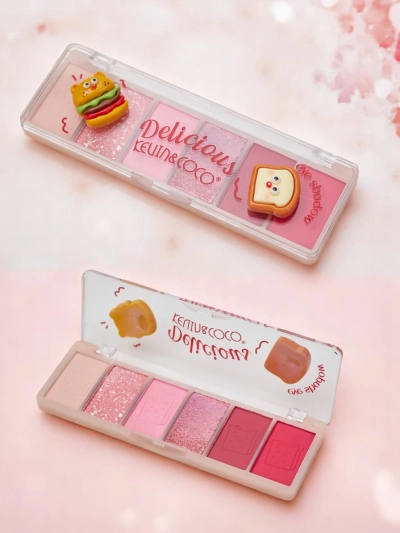 Kevin&Coco Paleta 6 očných tieňov s trblietkami Delicious