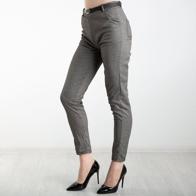 Houndstooth kalhoty PLUS SIZE - Kalhoty 1