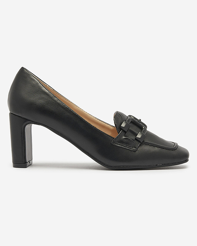 Dámske mokasíny v čiernej farbe Mokwell-Footwear
