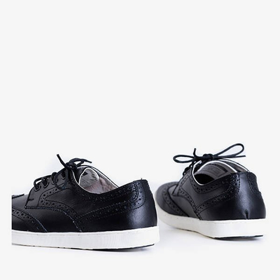 Pánske čierne kožené tenisky Sigillo - Obuv