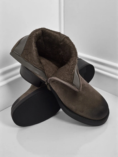 Ženski gležnarji iz eko semiša s sponkami Valtos