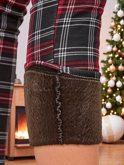 Royalfashion Zateplené kockované dámske tegíny