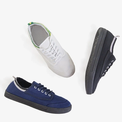 OUTLET Biele pánske športové tenisky Nelchael - Obuv