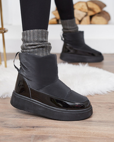 Royalfashion Black Maderta slip-on dámske snehové topánky