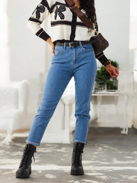 Royalfashion Bavlnené dámske mom jeans