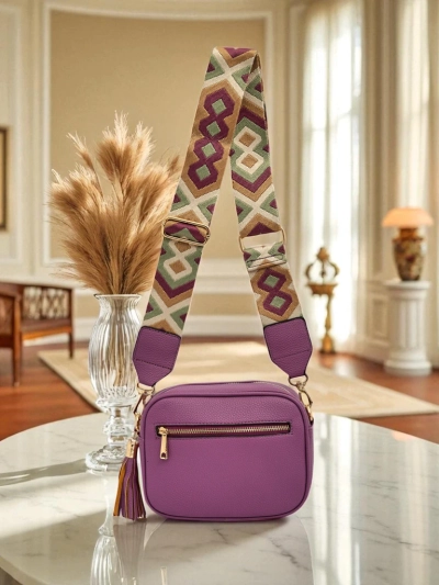 Royalfashion Mala ženska torbica iz eko usnja s pisanim pasom Kovi Lace