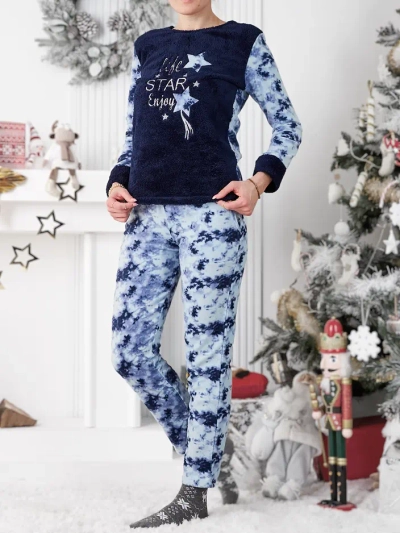 Royalfashion Dámske pyžamá a'la Fleece Life Star Enjoy