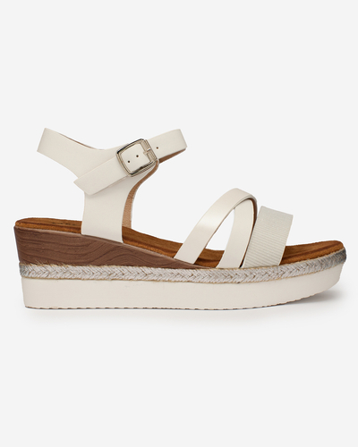 Royalfashion Classic White dámske sandále Lady BlackWhite