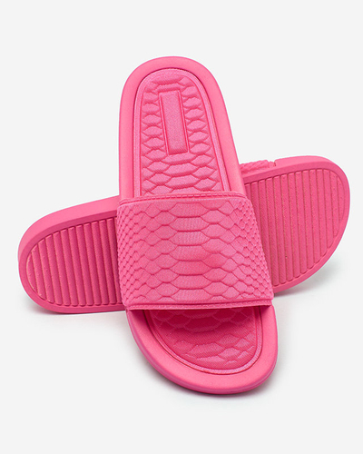 Dámske fuchsiové papuče s razením Galite - Obuv