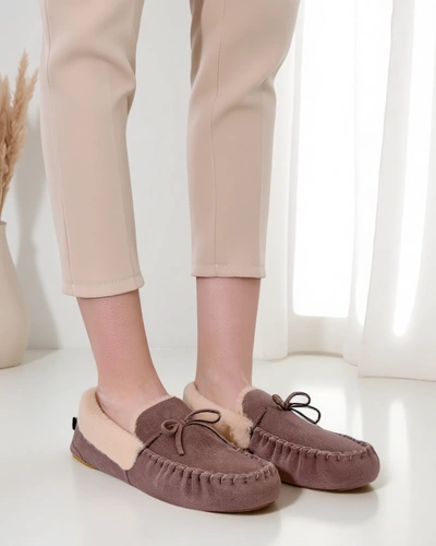 Royalfashion dámske mokasíny s kožúškom Ahtikes