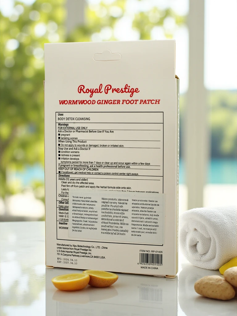 Aura Pedis: Naravni detoks obliži za stopala z ingverjem in pelinom 50g