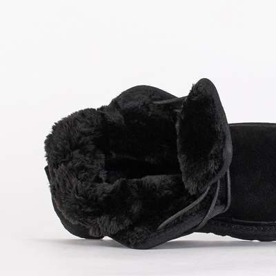 Otroški gležnjarji Luna Črni Semiš Udobni za Zimo