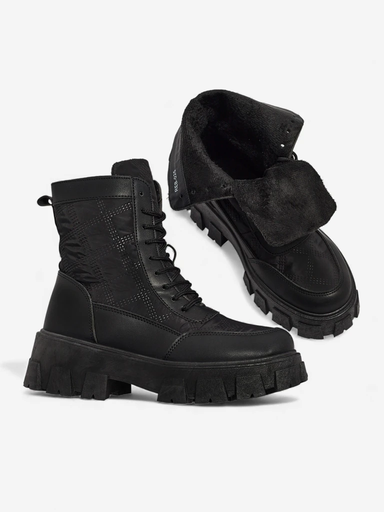 Eko usnjeni ženski gležnarji s vezalkami Solvi