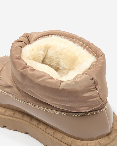 Royalfashion Dámske snehové čižmy v hnedej farbe Ireda