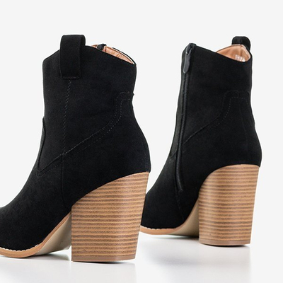 Čierne dámske čižmy a'la kovbojské topánky Vitella - Obuv