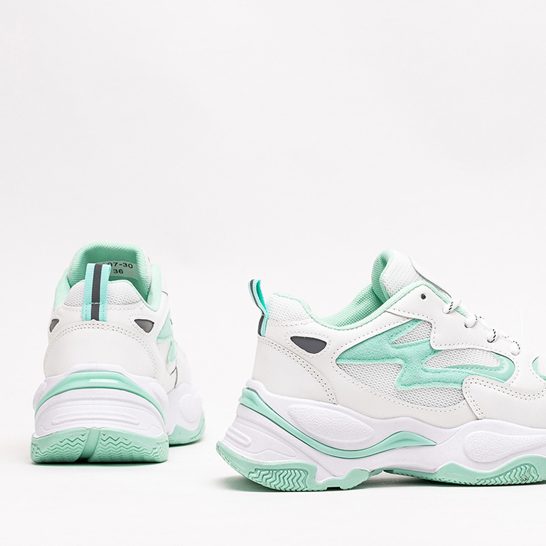 Zeleno-biele dámske športové topánky Krinosi tenisky - Obuv