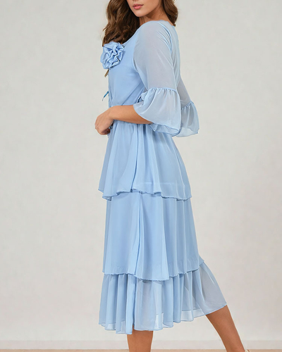 Royalfashion Dámske midi šaty s volánmi