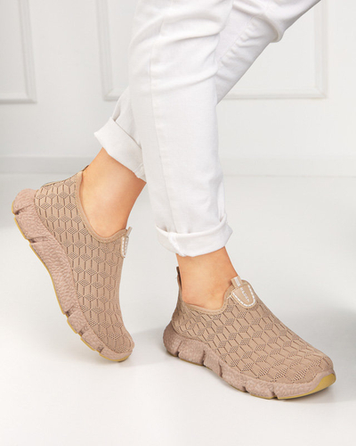 Dámske svetlohnedé nazúvacie tenisky Glaio - obuv