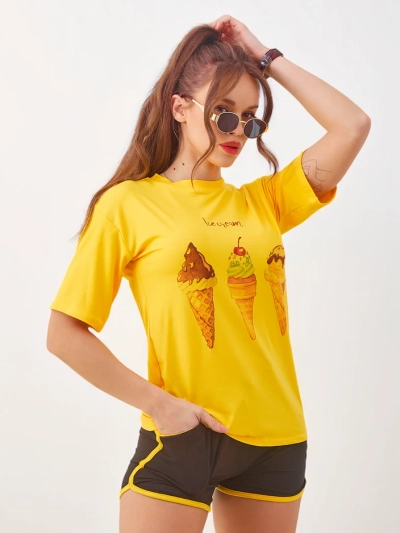 Royalfashion Dámsky športový set s tričkom a šortkami Ice Cream