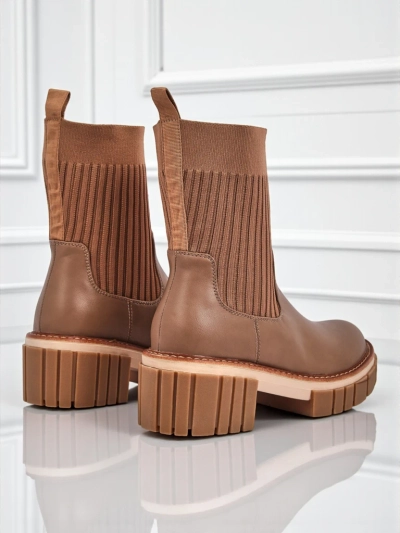 Ženski gležnarji s peto iz ekološkega usnja Ivy Storm