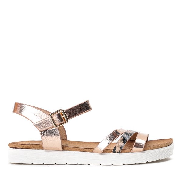 Sandały na grubej podeszwie w kolorze różowego złota Martita - Obuwie