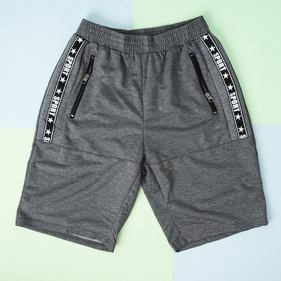 Svetlosivé pánske tepláky s pruhmi - Oblečenie