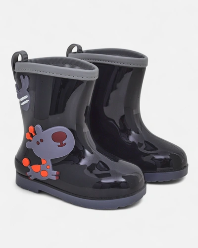 Royalfashion Detské galoše s nášivkami Funny Time